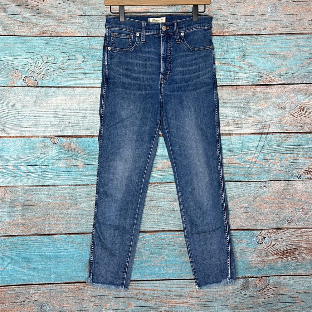 Madewell Blue Jeans Stovepipe Style Size 26 Frayed Hems